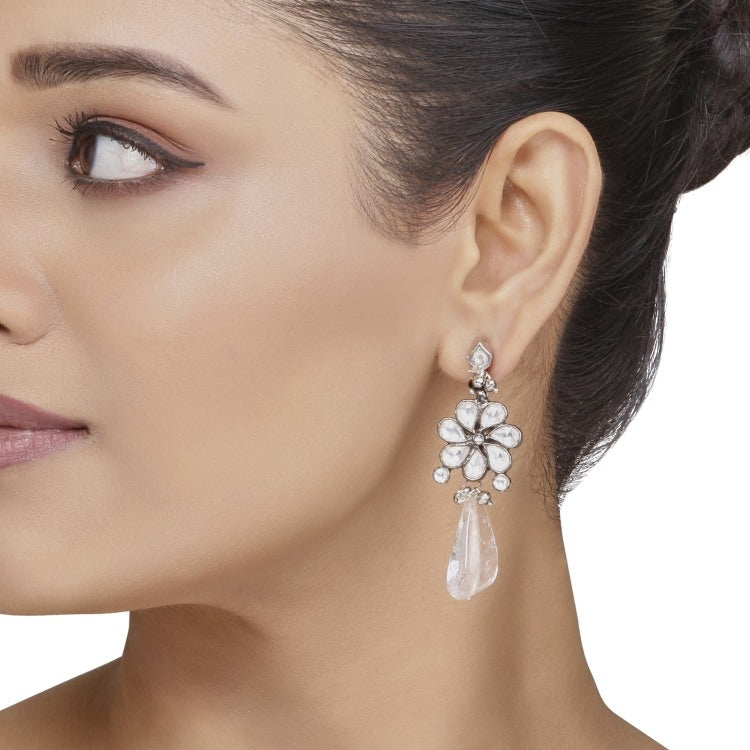 Kundan Crystal Drop Earring