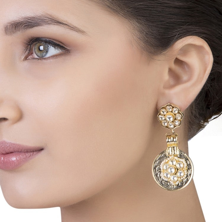 KUNDAN FLOWER EARRING