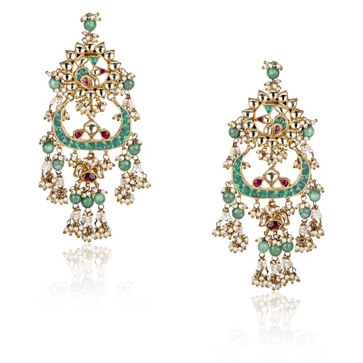 KUNDAN PEARL LONG EARRINGS