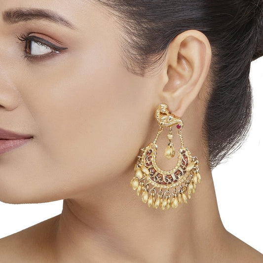 Bird Leaf Hanging Earring