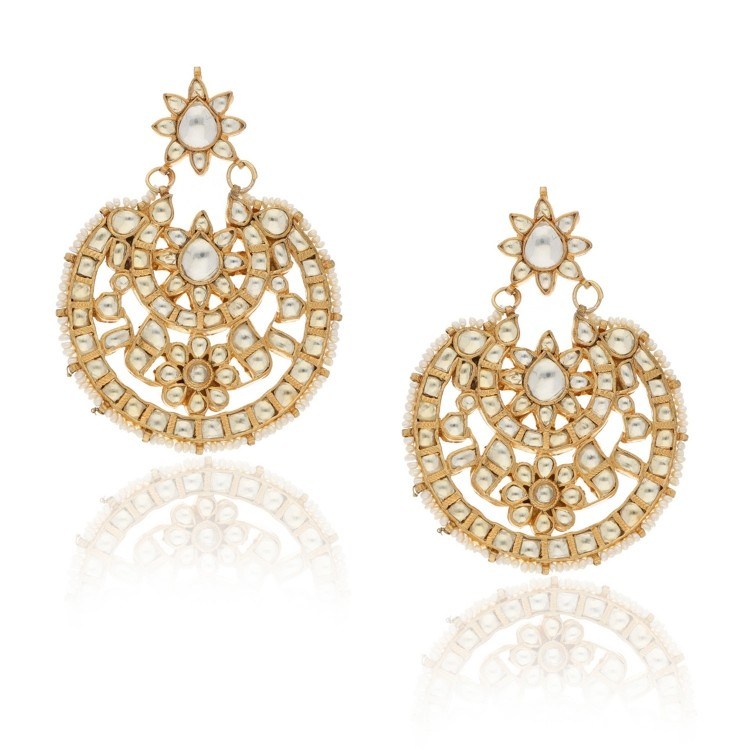 KUNDAN CHAND EARRINGS