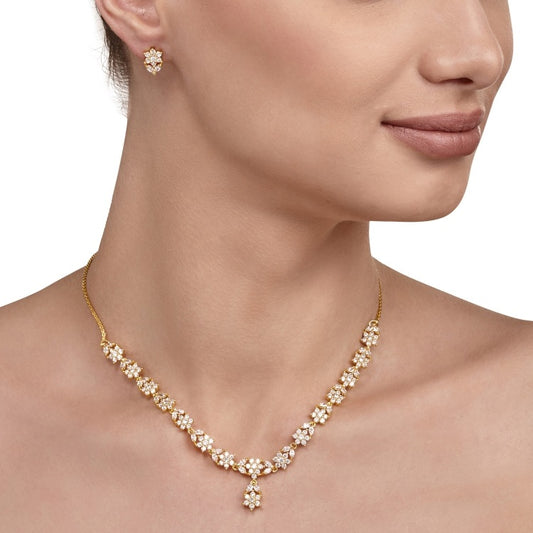 ZIRCON ROUND FLOWER SET