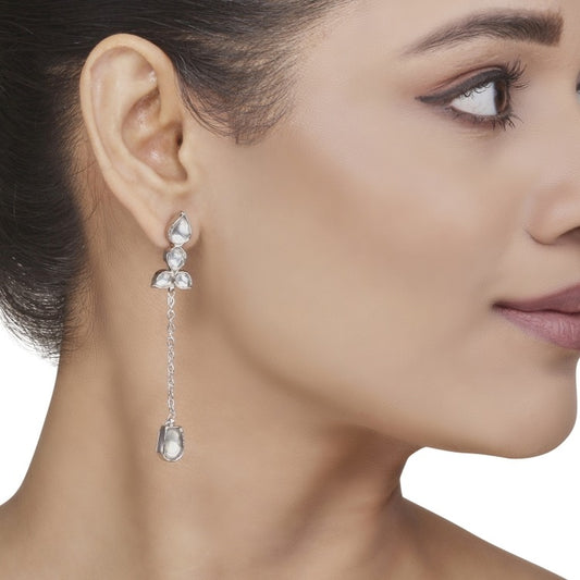 Kundan Silver Earring