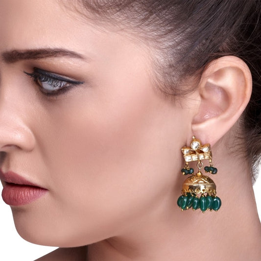 KUNDAN JHUMKI EARRING