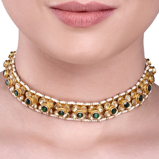 KUNDAN FLOWER CHOKER