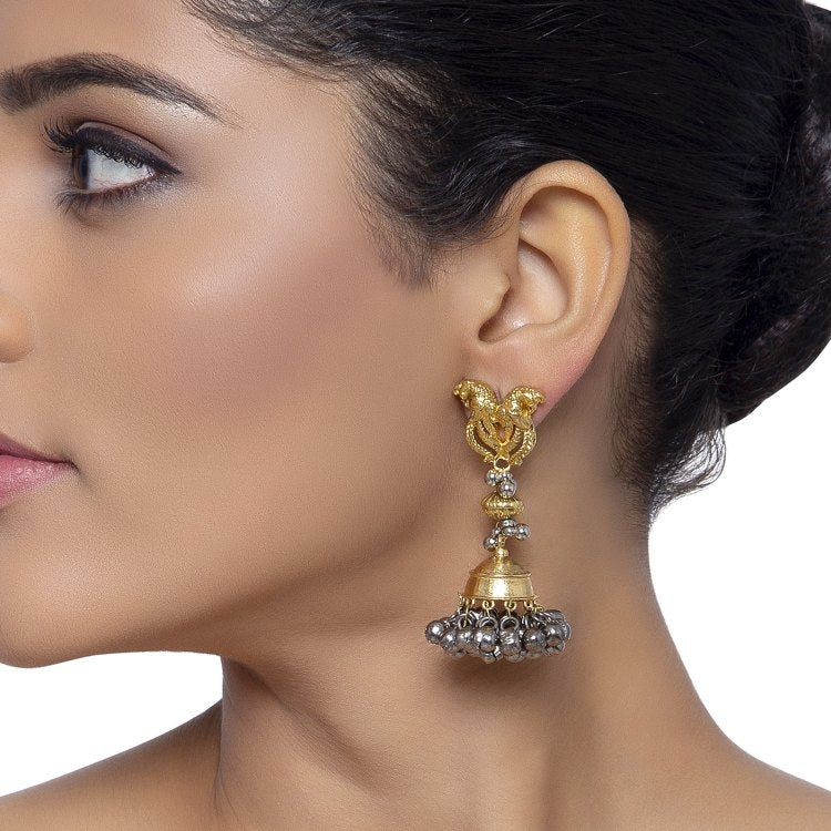PEACOCK GHUNGROO JHUMKI