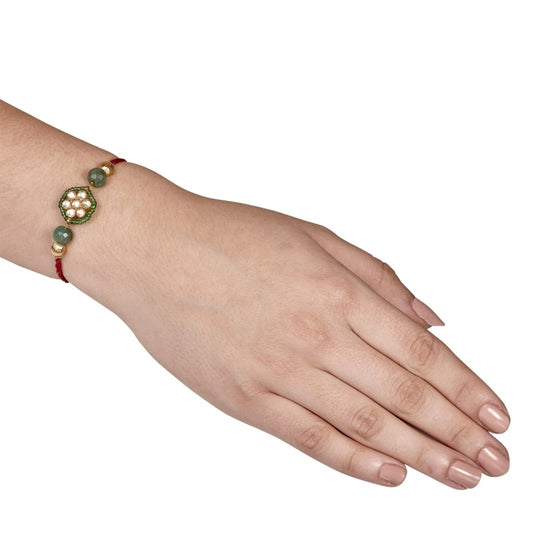 KUNDAN GREEN RAKHI