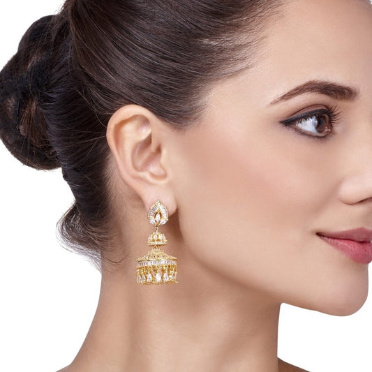 STUDDED VICTORIAN JHUMKI EARRINGS