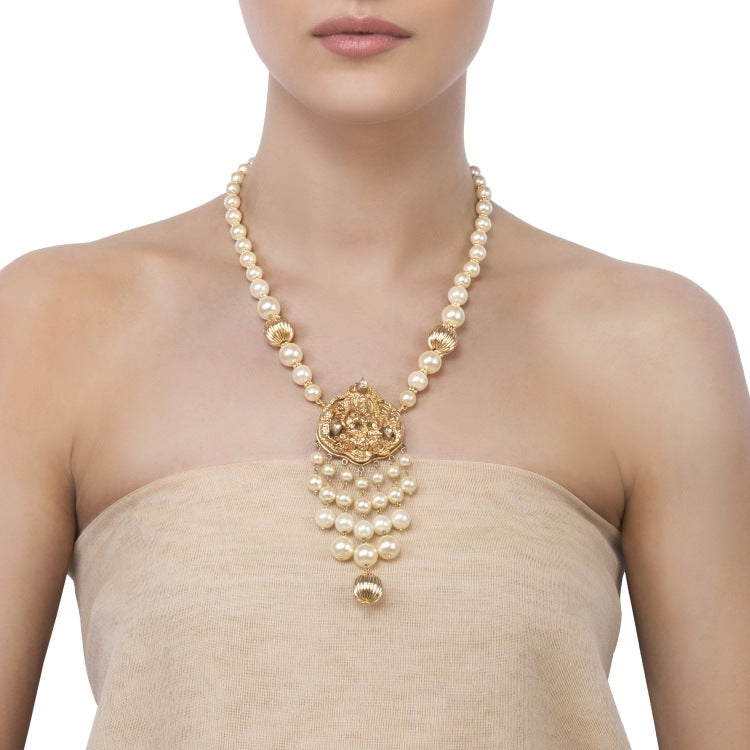 GANESH PEARL STRING NECKLACE