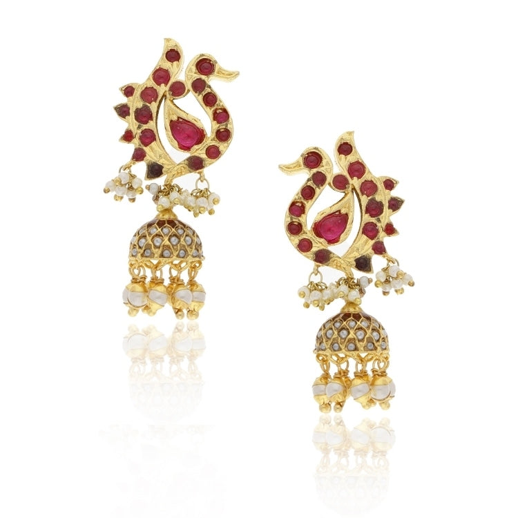 RUBY BIRD EARRINGS
