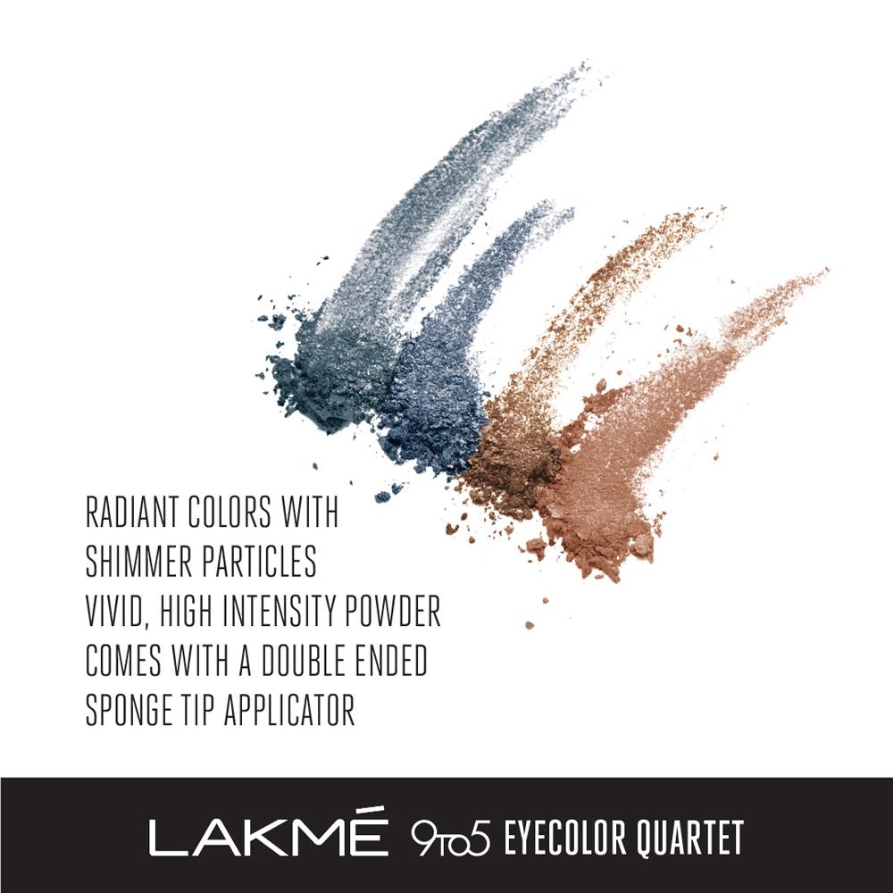 Lakmé 9to5 Eye Color Quartet Eye Shadow - Smokey Glam