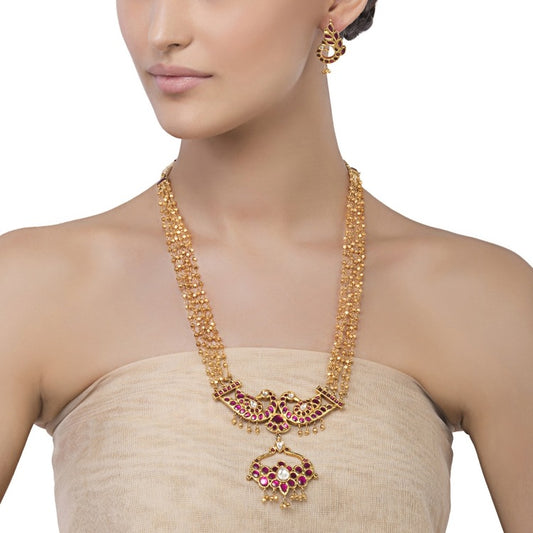 Kundan Gold Pendant Set