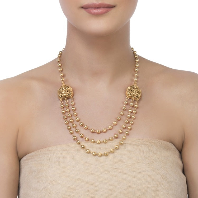 TEMPLE GOLD STRING NECKLACE