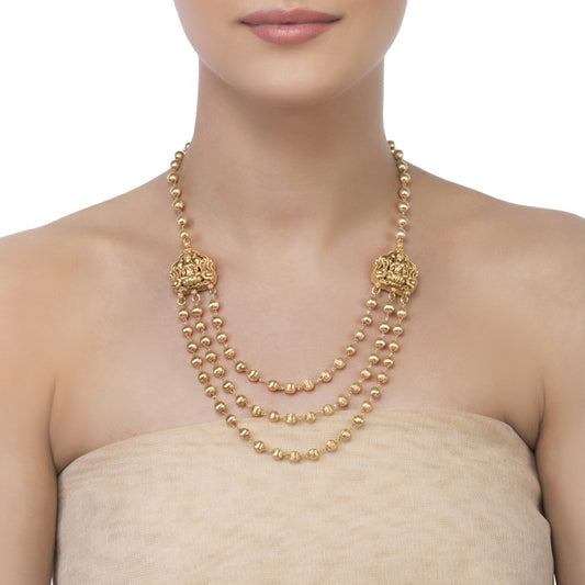 TEMPLE GOLD STRING NECKLACE