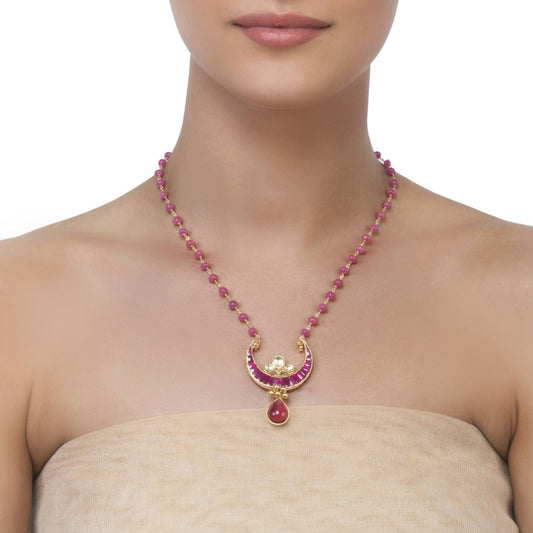 KUNDAN CRESCENT PENDANT