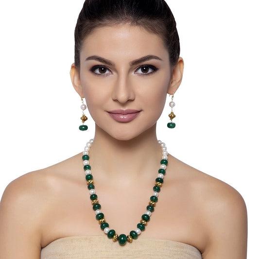GREEN SHELL PEARL SET