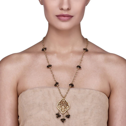 BLACK ONYX LONG PENDANT