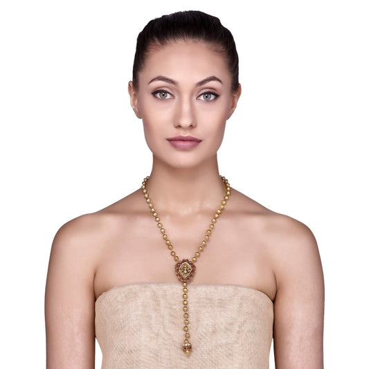GOLDEN RUBY LONG PENDANT