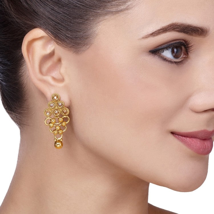 GOLD FLOWER EARRINGS