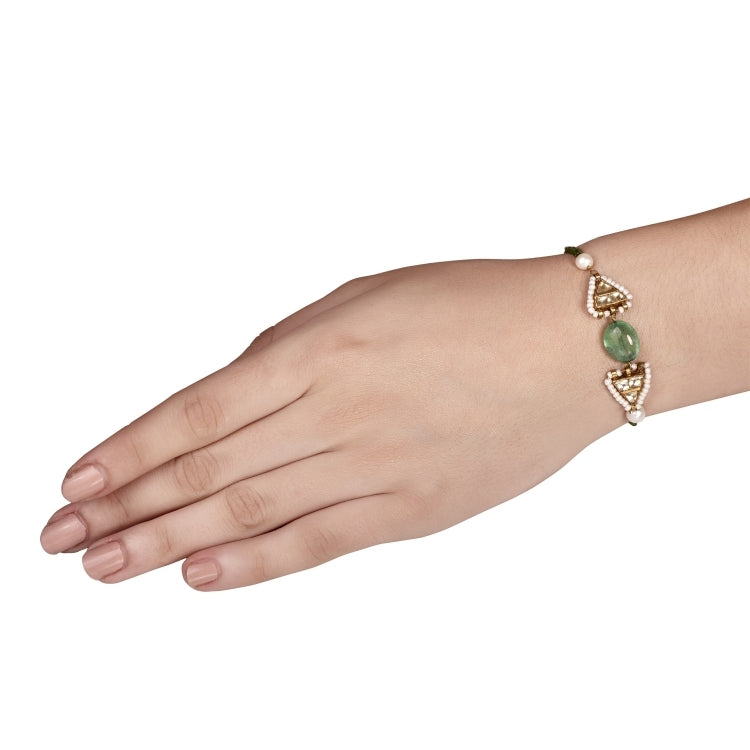 GREEN KUNDAN RAKHI