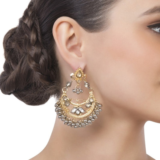 TRIBAL SILVER GHUNGROO CHANDBALI