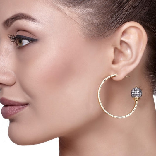 Zircon Round Earring
