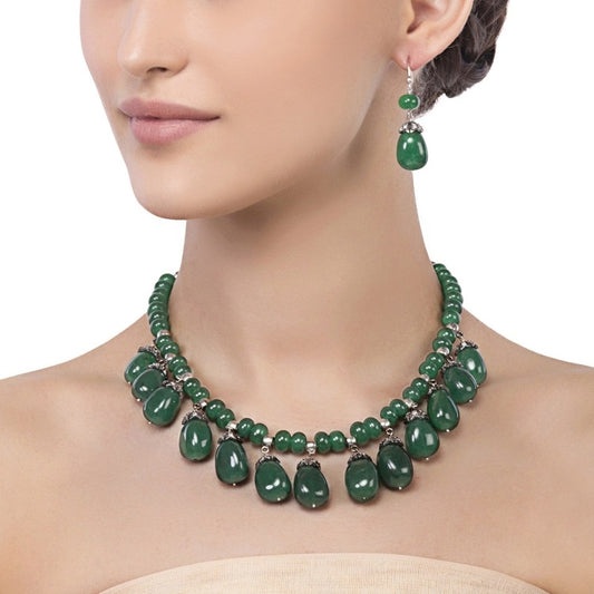 GREEN ONYX DROP  SET