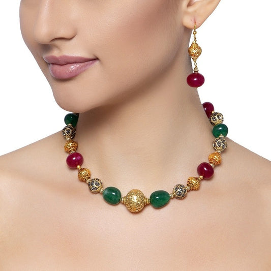 RUBY GREEN ONYX SET