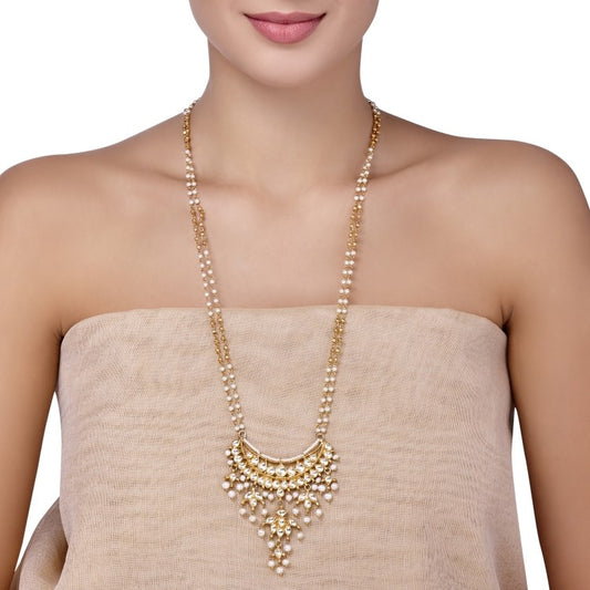 KUNDAN PEARL CHAND NECKLACE