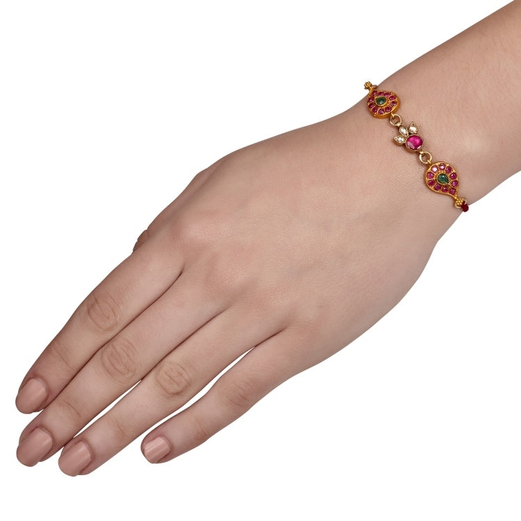 KUNDAN RUBY GREEN RAKHI