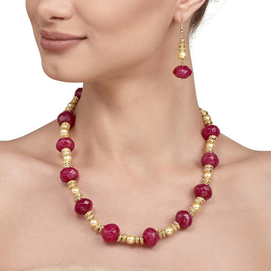 GOLDEN PEARL RUBY SET
