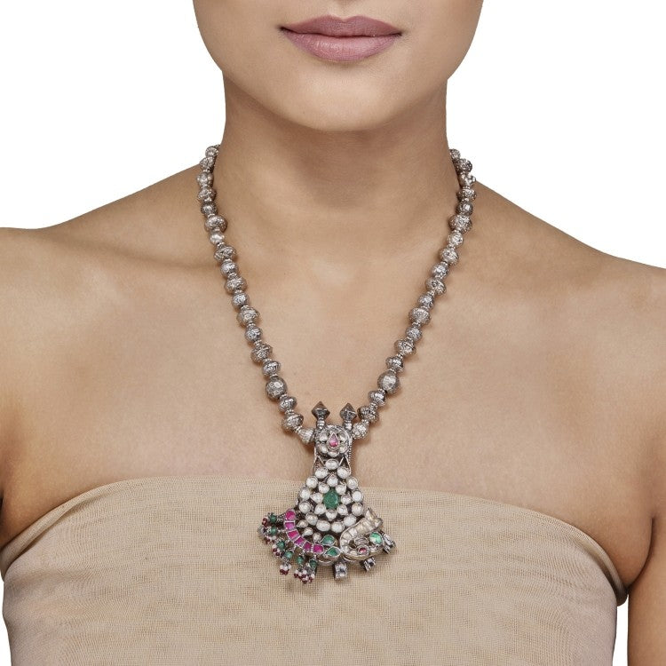 Kundan Tribal Onyx Pendant