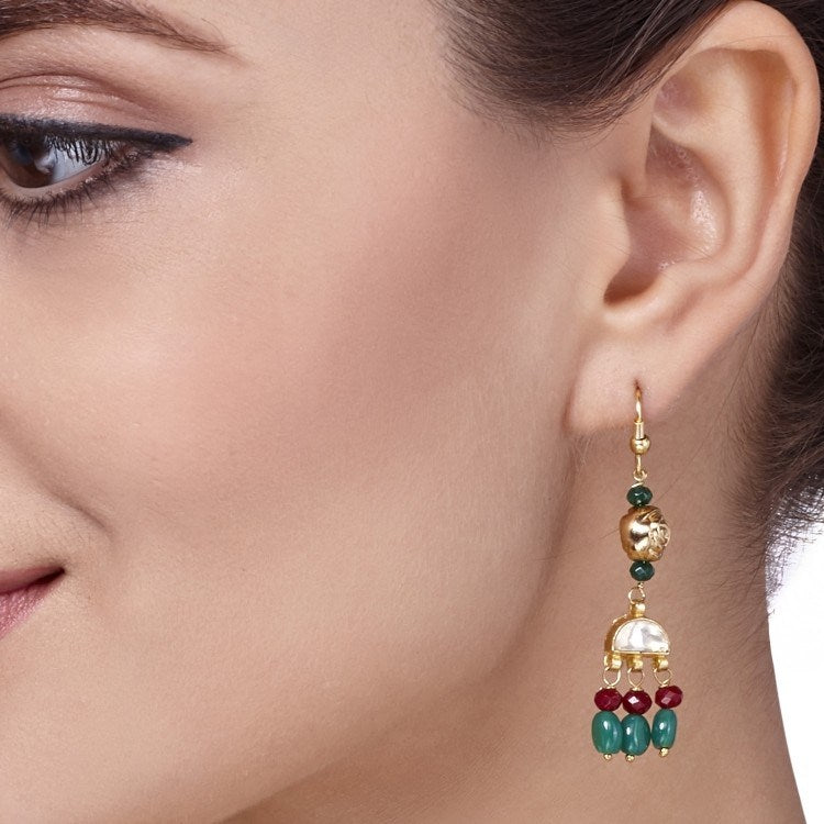 KUNDAN GREEN ONYX ROUND SET