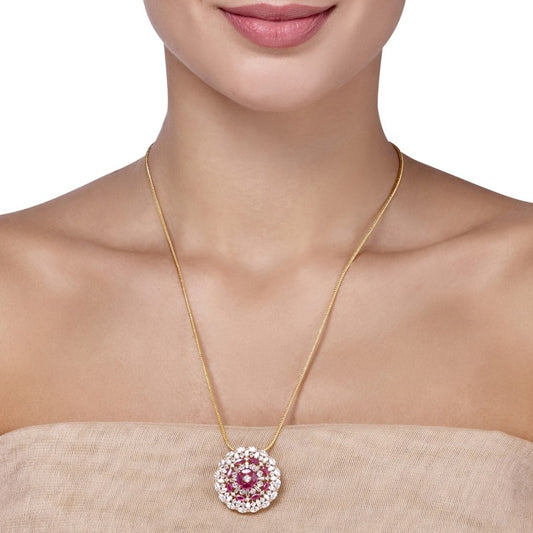 VICTORIAN RUBY ROUND NECKLACE