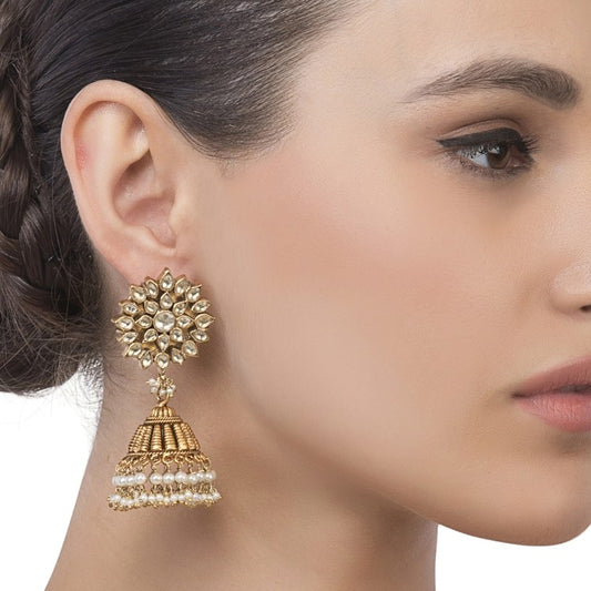 KUNDAN FLOWER JHUMKI