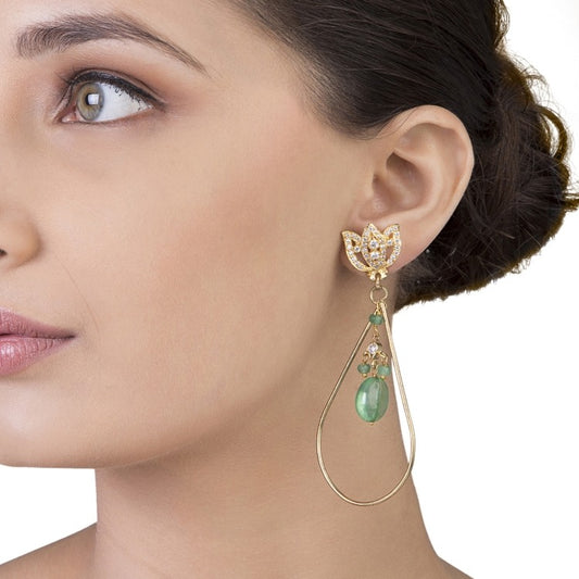 FINE AQUA MARINE TEAR DROP EARRINGS