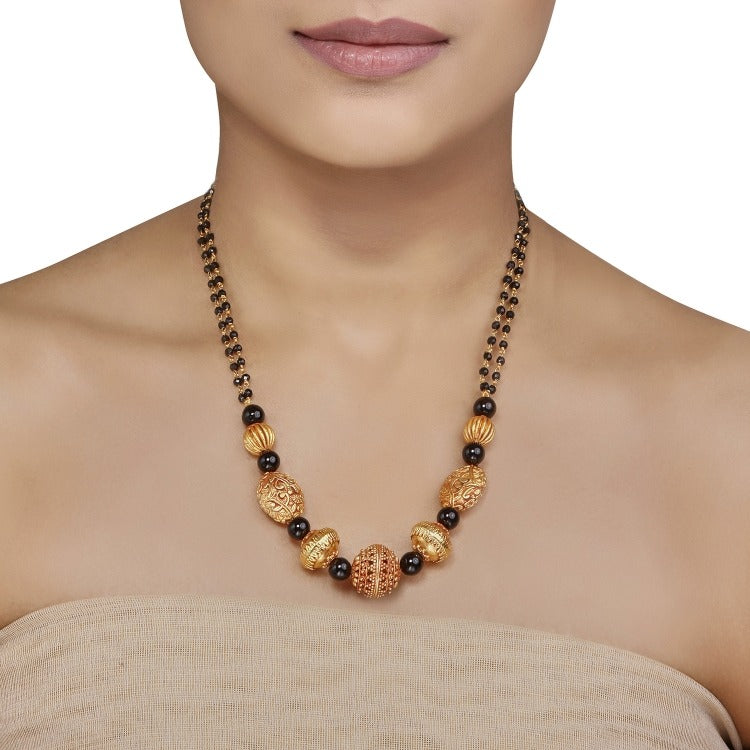 Golden Balls Black Oynx String