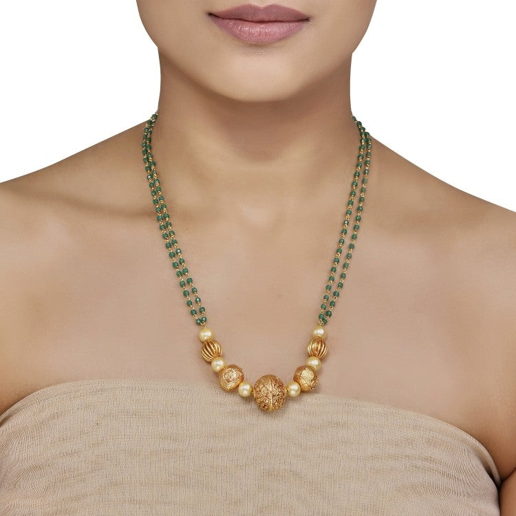 Golden Balls Green Oynx String