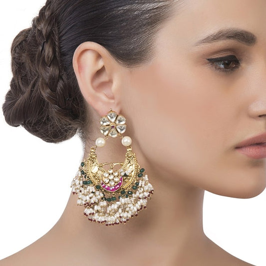 Tribal Kundan Chandbali Earring