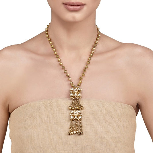 KUNDAN GOLD GHUNGROO NECKLACE