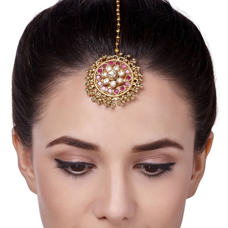 KUNDAN RUBY ROUND TIKKA