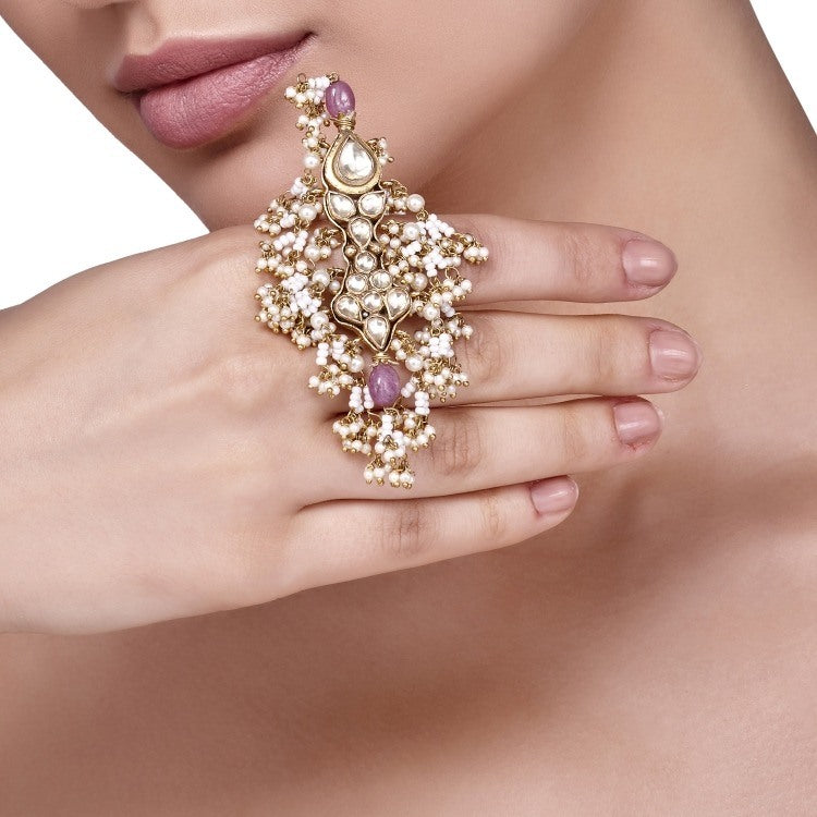 BOLD KUNDAN TOURMALINE RING