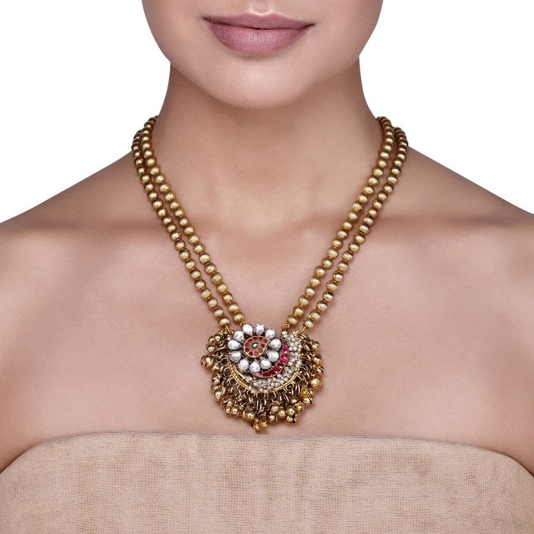 KUNDAN RUBY CHAND NECKLACE