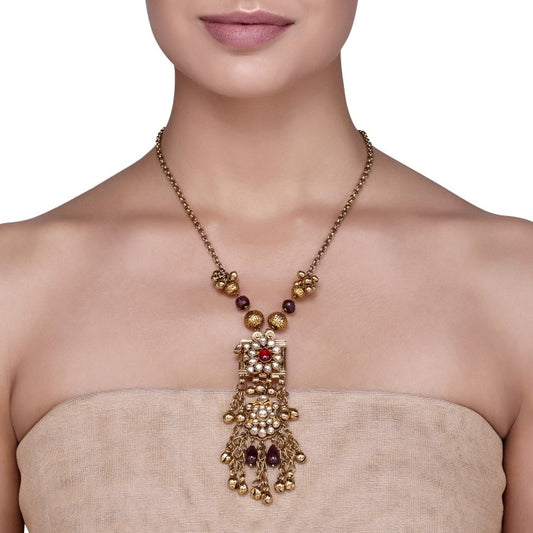KUNDAN LONG RUBY NECKLACE
