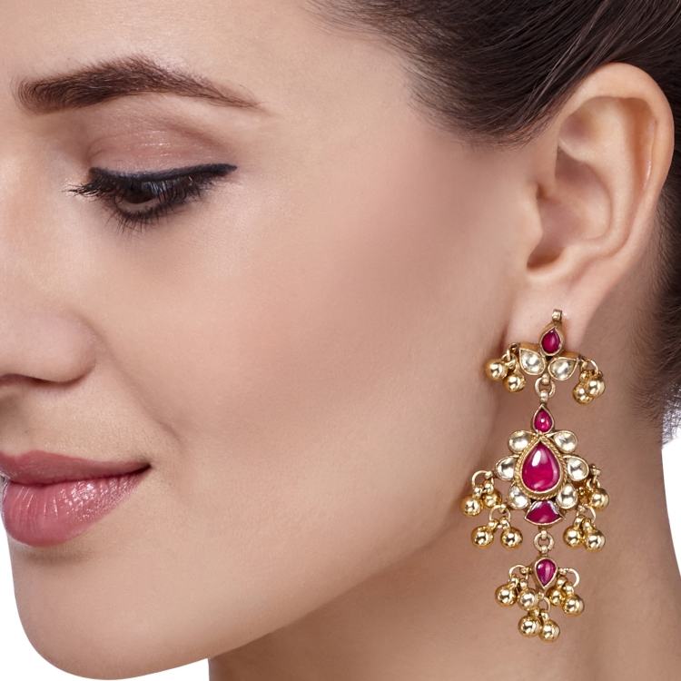 KUNDAN RUBY GOLD SET