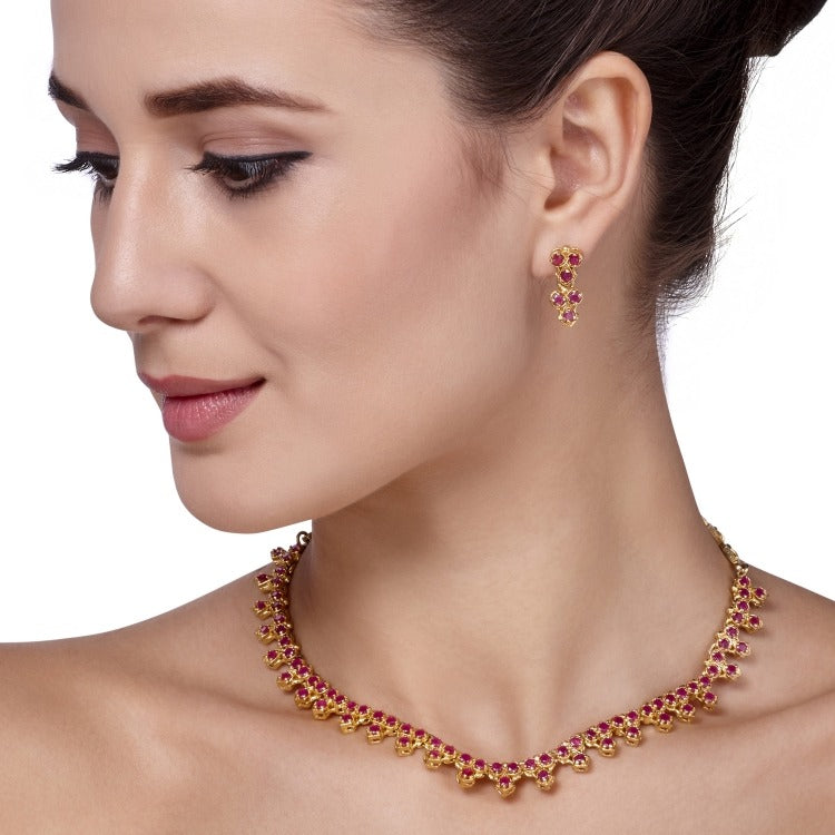 VICTORIAN RUBY ROUND SET