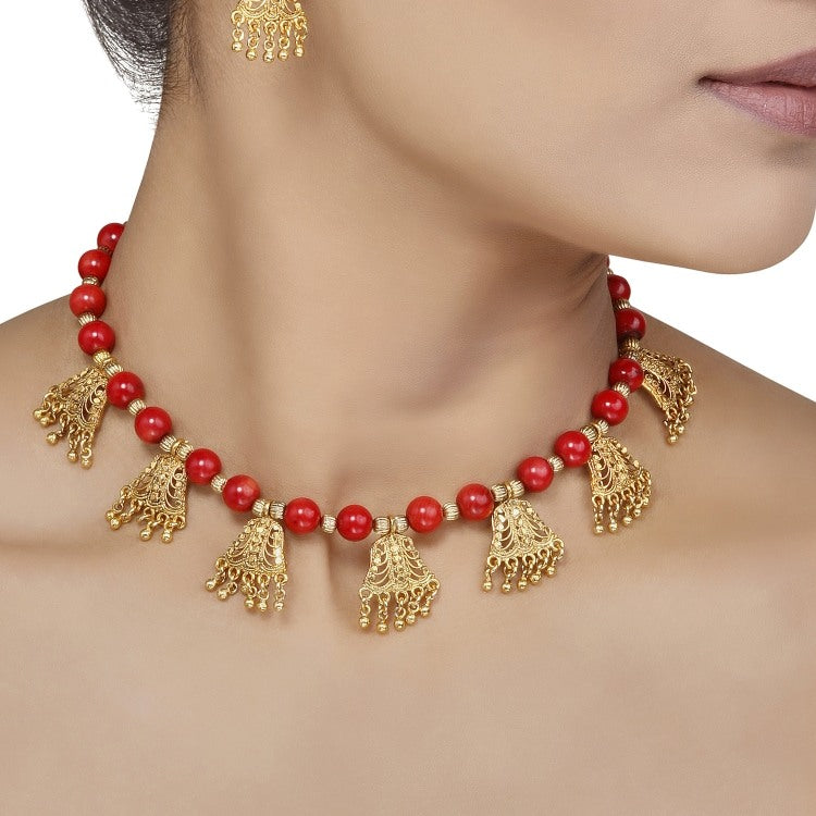 Coral Golden Balls Set