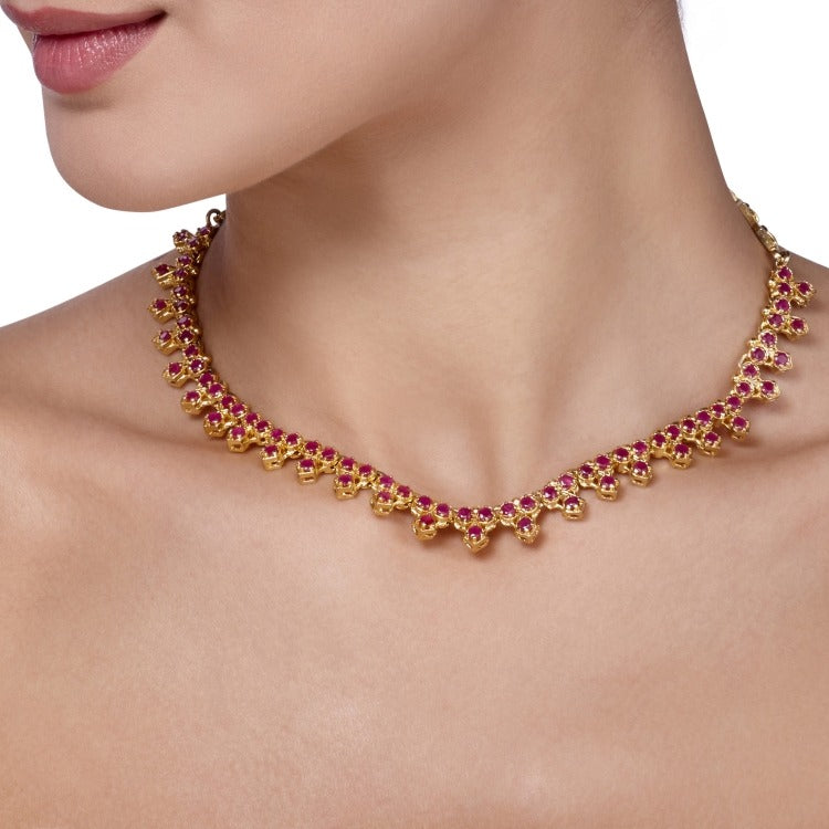 VICTORIAN RUBY ROUND SET