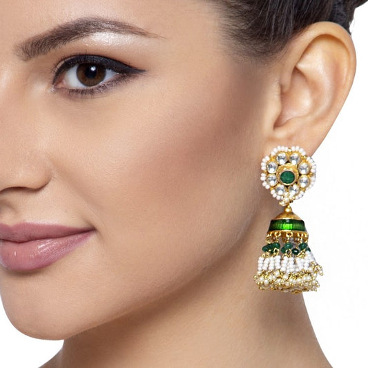 FLOWER KUNDAN ENAMEL JUHMKIS