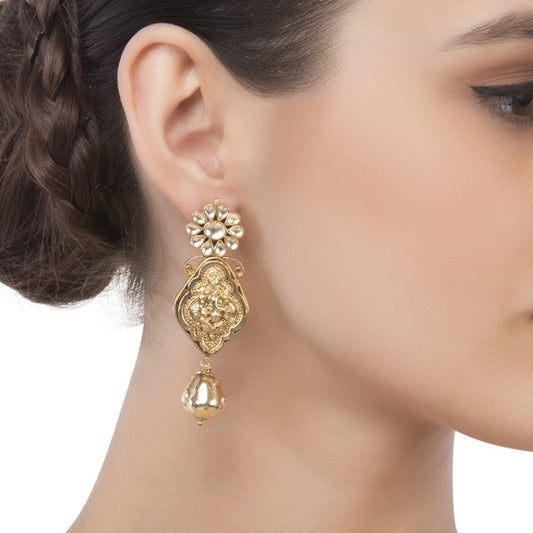 TEMPLE KUNDAN EARRING